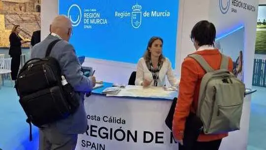 Stand de la Regi&oacute;n en la feria WTM de Londres.&nbsp;(CARM)