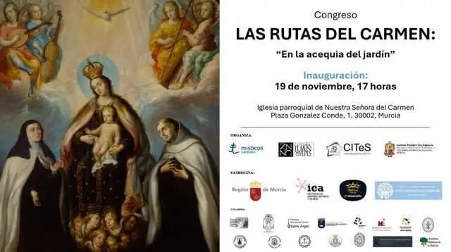 Cartel de la primera edici&oacute;n de 'Las Rutas del Carmen: En la acequia del jard&iacute;n'. (Asociaci&oacute;n Cultural Santa Teresa de Jes&uacute;s y San Juan de la Cruz)