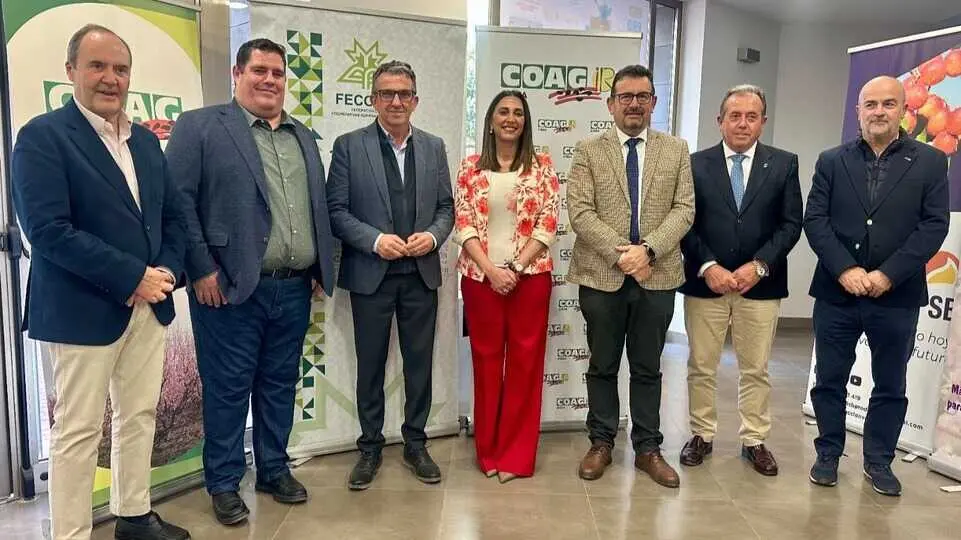 La consejera Sara Rubira en la &lsquo;Agro Jornada 2025&rsquo;, organizada por COAG Cieza.&nbsp;(CARM)