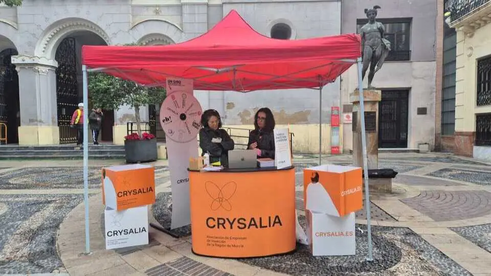 Stand de Crysalia para desarrollar la iniciativa. (Crysalia)