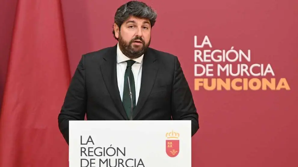 Fragmento de la intervenci&oacute;n del presidente L&oacute;pez Miras. (CARM)