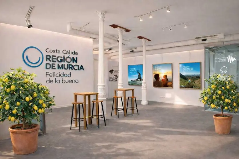 Recreaci&oacute;n preliminar de la Oficina Pop-Up. (CARM)
