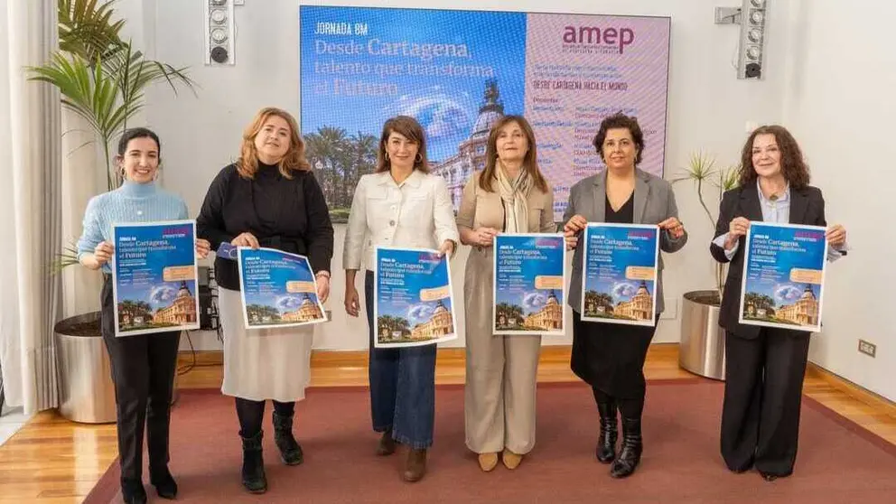 Presentaci&oacute;n de la jornada 8M 'Desde Cartagena, talento que transforma el futuro' de AMEP. (Ayuntamiento de Cartagena)