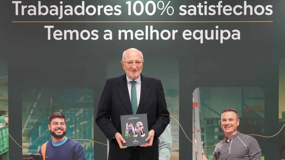 El presidente de Mercadona, Juan Roig, en el Centro de Coinnovaci&oacute;n en Pol&iacute;gono Fuente del Jarro en Paterna, Valencia. (Mercadona)