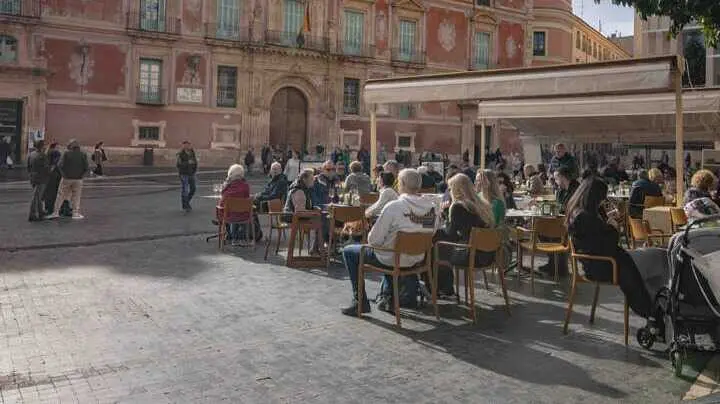 Terrazas en la Catedral de Murcia. (CARM)