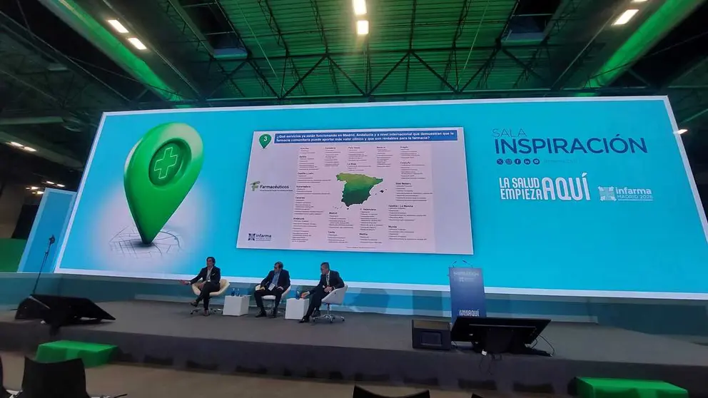 El vicesecretario del Consejo Rector de Hefame, Jaime Acosta, durante su participaci&oacute;n en el&nbsp;Congreso Europeo de Oficina de Farmacia, Infarma. (Hefame)