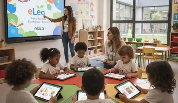 Imagen ilustrativa del uso de eLeo en un aula. (Odilo)