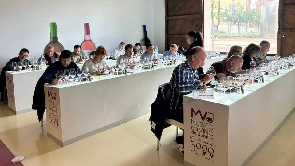 Un momento durante la cata de la a&ntilde;ada. (DOP Jumilla)