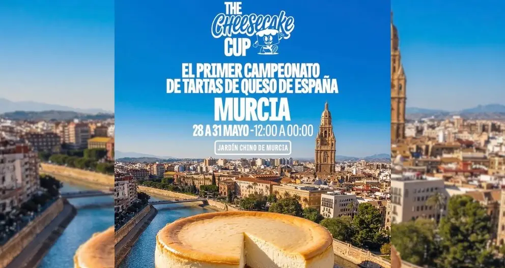 Cartel de The Cheesecake Cup en Murcia. (Borsania)
