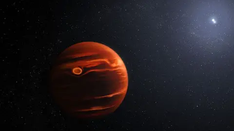 Recreaci&oacute;n del planeta extrasolar VHS1256b descubierto en 2015 NASA, ESA, CSA, Joseph Olmsted (STScI).