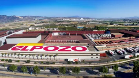Vista a&eacute;rea de las instalaciones de ElPozo Alimentaci&oacute;n en Alhama de Murcia. 