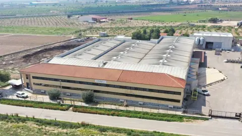Vista a&eacute;rea de las instalaciones de Fuente &Aacute;lamo, Murcia.
