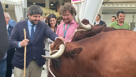El presidente de la Comunidad, Fernando L&oacute;pez Miras, en la inauguraci&oacute;n en Lorca de la 56&ordf; Feria Ganadera, Industrial y Agroalimentaria SEPOR. 