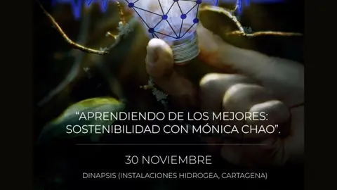 Flyer de la jornada  'Aprendiendo de los mejores sostenibilidad con M&oacute;nica Chao' del pr&oacute;ximo 30 de noviembre.