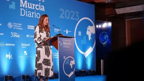 Anabel D&iacute;az, en noviembre de 2023, cuando recibi&oacute; el premio de Murcia Diario 'Mejor Embajadora'. (Archivo)