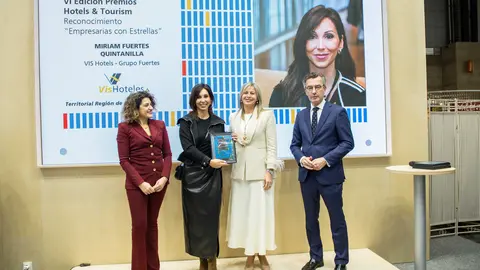 Entrega premios Hotels&Tourism CaixaBank a Miriam Fuertes
