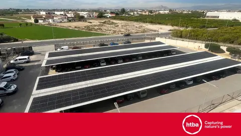 Instalación fotovoltaica de HTBA en su fábrica de Beniel.