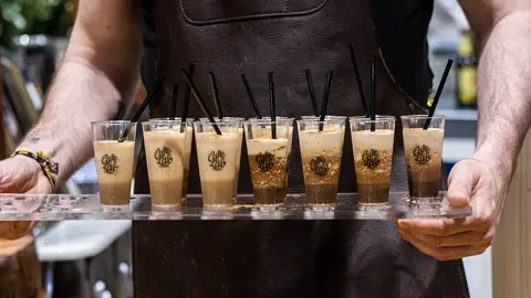 Frapp&eacute;s de caf&eacute; asi&aacute;tico.