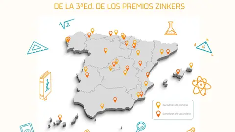 Infograf&iacute;a de los ganadores Zinkers por Comunidad Au&oacute;noma