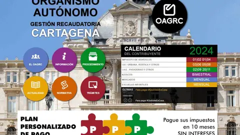 Calendario de impuestos de Cartagena.
