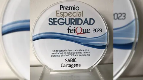 Premio Especial de Seguridad 2023 de la Federaci&oacute;n Empresarial de la Industria Qu&iacute;mica Espa&ntilde;ola (Feique) para Sabic.