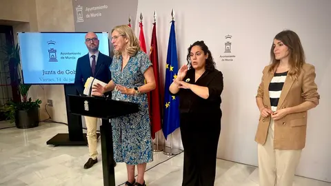 Rueda de prensa posterior a la Junta de Gobierno del consistorio murciano.