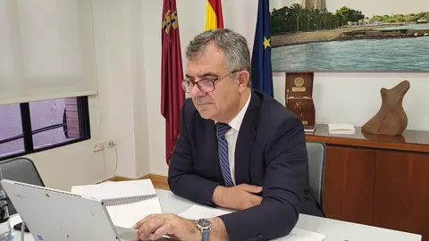 El consejero de Medio Ambiente, Universidades, Investigaci&oacute;n y Mar Menor, Juan Mar&iacute;a V&aacute;zquez, durante la sesi&oacute;n del Consejo Consultivo de Medio Ambiente.