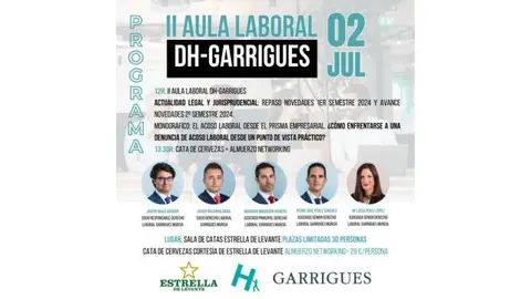 Imagen del cartel presentando la II edici&oacute;n del Aula Laboral.