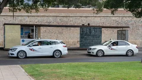 Imagen de taxis en Cartagena.