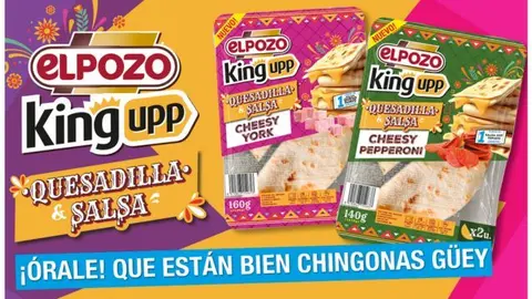 Imagen de las dos referencias de Quesadilla&Salsa, de El Pozo  King Upp.