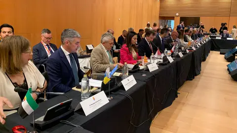 La consejera Sara Rubira durante la celebraci&oacute;n de la Conferencia Sectorial de Agricultura, Desarrollo Rural y Pesca que se ha celebrado en Pamplona.