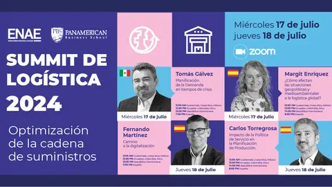 Cartel del Summit de Log&iacute;stica organizado por ENAE y Panamerican Business School.