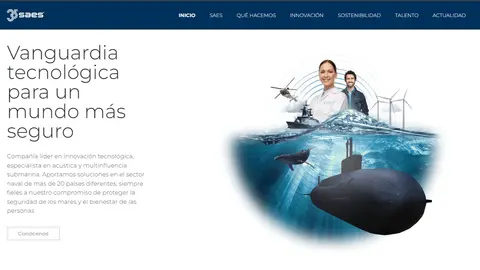 Imagen de la nueva web de SAES.