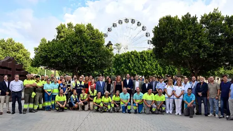 Miembros del Equipo de Gobierno del consistorio murciano tras hacer un balance de la Feria de Murcia 2024.