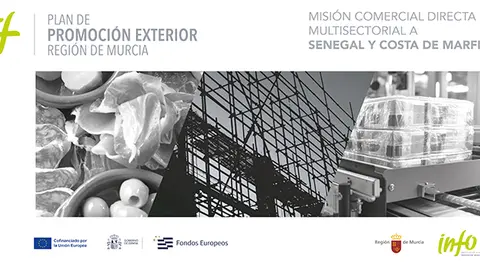 Cartel de la misi&oacute;n comercial a Senegal y Costa de Marfil.