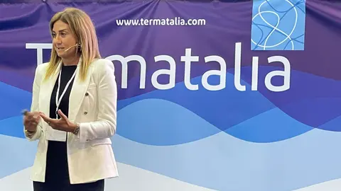 Imagen de Patricia Fern&aacute;ndez durante su intervenci&oacute;n en Termatalia.