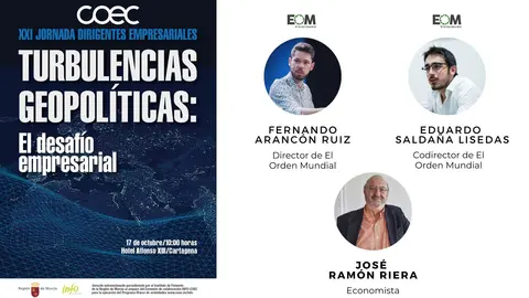 Cartel de la Jornada de COEC con los ponentes que asistir&aacute;n.