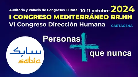 Cartel del evento con el patrocinio de Sabic.