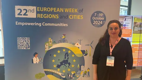 La secretaria auton&oacute;mica de Energ&iacute;a, Sostenibilidad y Acci&oacute;n Clim&aacute;tica, Mar&iacute;a Cruz Ferreira, asiste en Bruselas a la Semana Europea de las Regiones y las Ciudades.