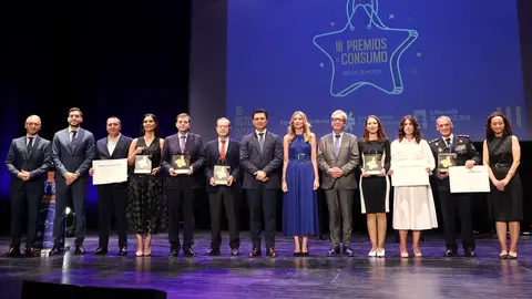 Imagen de los ganadores de los III Premios de Consumo Regi&oacute;n de Murcia.