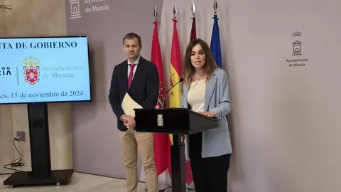 Rebeca P&eacute;rez, vicealcaldesa de Murcia, durante la Junta de Gobierno. (Ayuntamiento de Murcia)