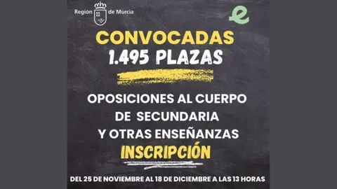 Imagen de la convocatoria. (CARM)