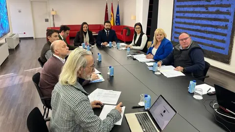 Imagen de la reuni&oacute;n del patronato de la Fundaci&oacute;n Cante de las Minas. (CARM)