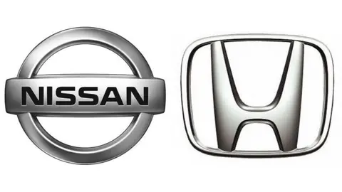 Logos de Nissan y de Honda. (Archivo)