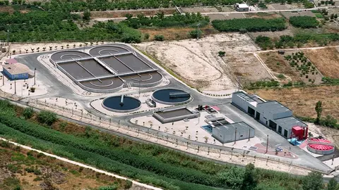 Imagen de la depuradora de Ceut&iacute;, donde se desarrolla el proyecto europeo Pristine. (CARM)