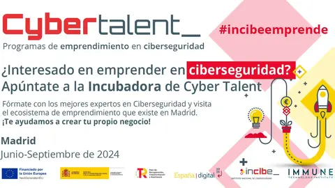 Cartel del programa de Cyber Talent. (Incibe e Immune Technology Institute)