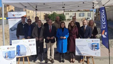 Visita a las obras del 'Laboratorio de Construcci&oacute;n Sostenible'. (CARM)