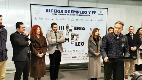 Imagen durante la inauguraci&oacute;n de la III Feria de Empleo y Formaci&oacute;n Profesional de la Comarca del Valle del Guadalent&iacute;n. (CARM)