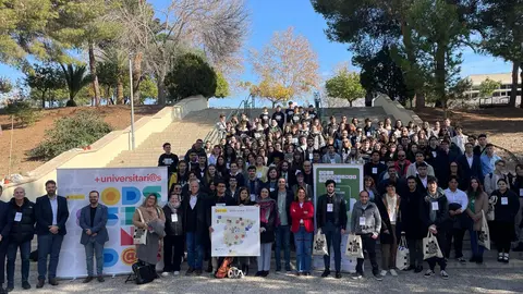 Estudiantes participantes en &lsquo;+ Universitari@s ODSesionad@s&rsquo;. (Universidad de Murcia)