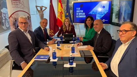Reuni&oacute;n para presentar los avances del Plan director del Comercio en la Regi&oacute;n de Murcia. (CARM)